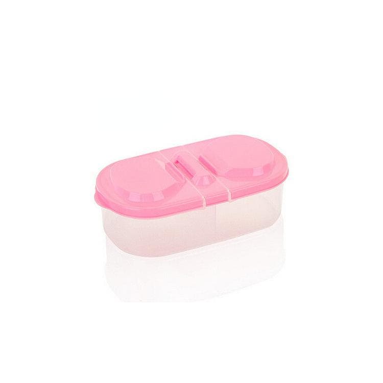 Food Container Lunch Fruit Snacks Storage Box Refrigerator Crisper with Lid Camping Picnic Reusable pink
