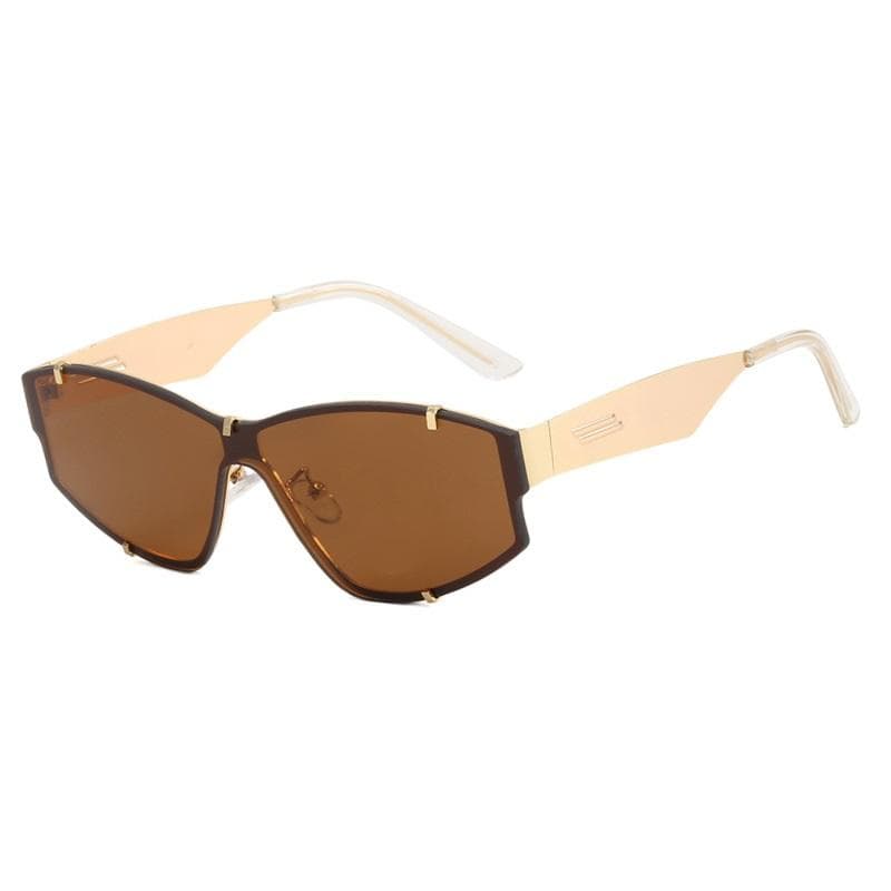 New Fashion Cat Eye Sunglasses Women Vintage Rimless UV400 Luxury Designer Sun Glasses Frame Eyewear Gafas Oculos as picture