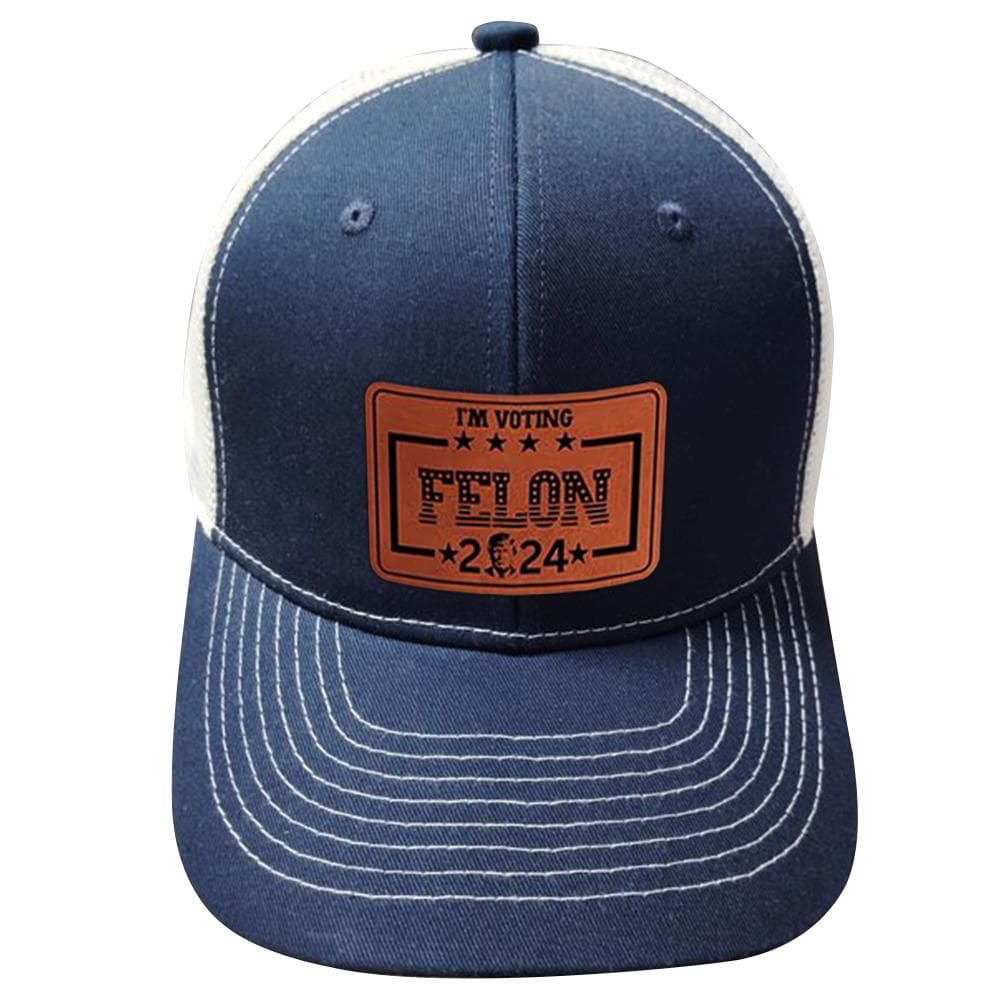 Trump 2024 Baseball Cap Peaked Cap with Snapback Enclosure Political Dad Hat I'm Voting Felon American Patriot Hat for Men Women