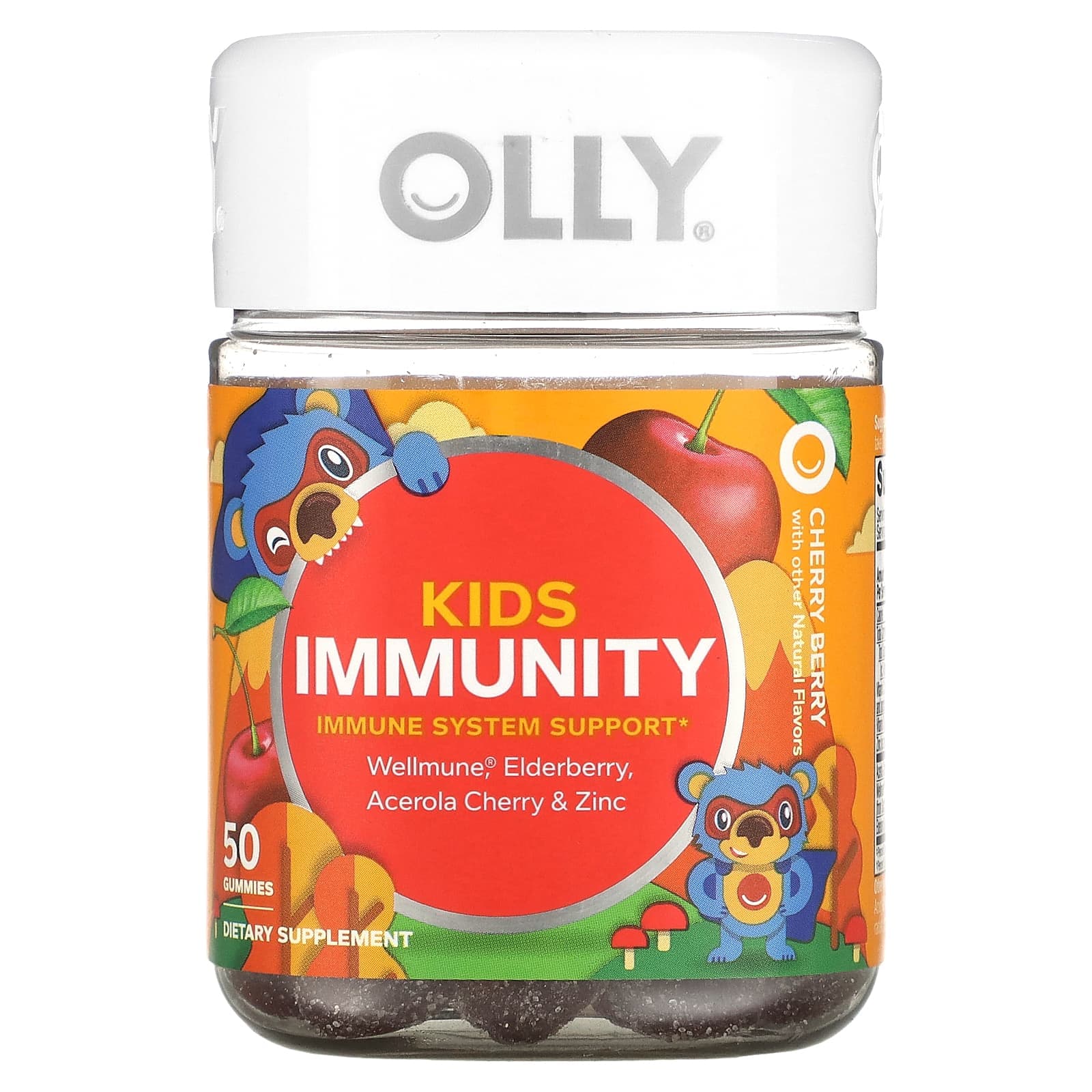 OLLY, Kids Immunity, Cherry Berry, 50 gummies