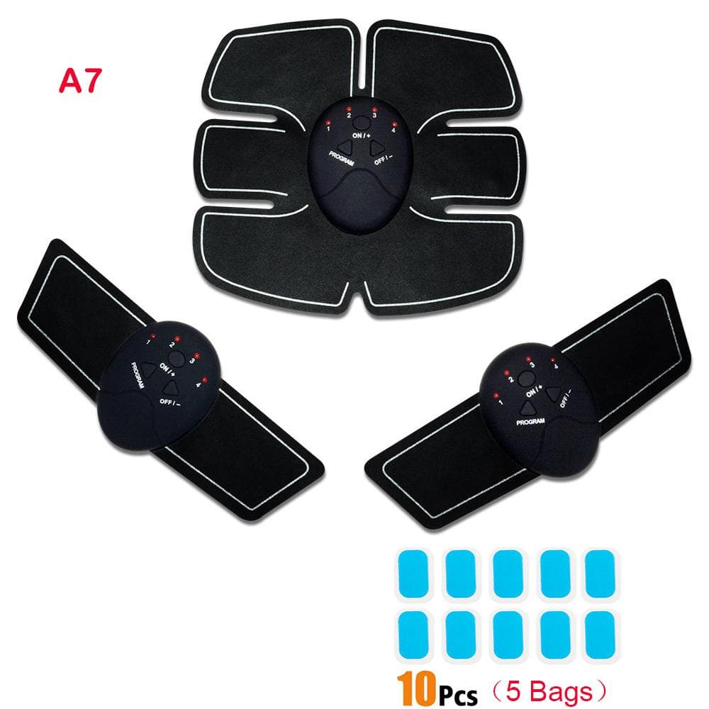 EMS ABS Muscle Stimulator Toner Waist Muscle Belly Slimming Toning Belt A7 black