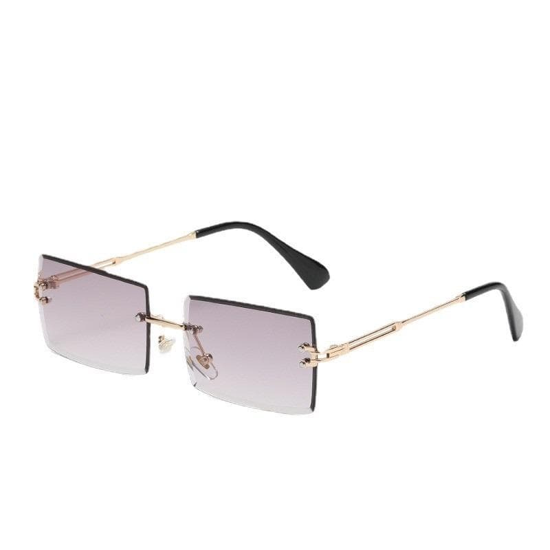 1PCS Women and Men Fashion Sunglasses UV400 Protection Rectangle Rimless Summer Shades Eyewear