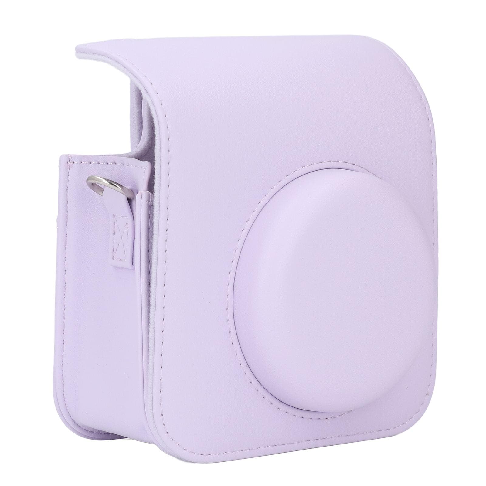 Instant Camera Case Portable Protective Storage Retro PU Leather Bag for Mini12 Photography Blue purple
