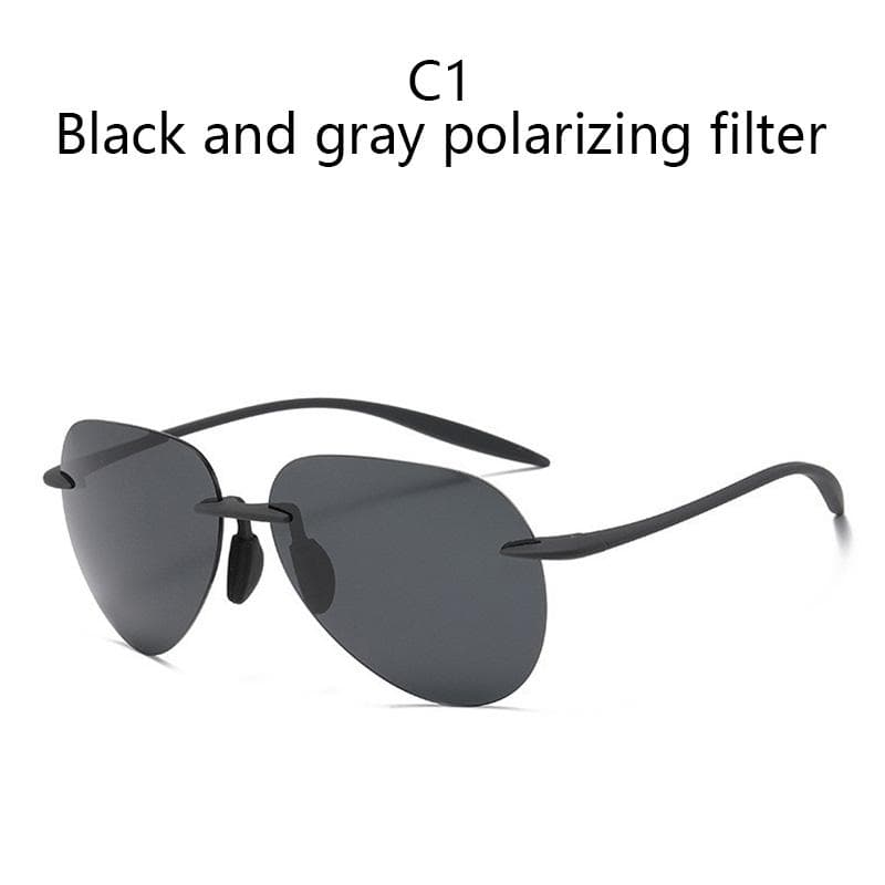 Ellipse Ultra-light TR90 Sunglasses UV Protection Toad-Shaped Design For Men Driver's Glasses Polarizing film