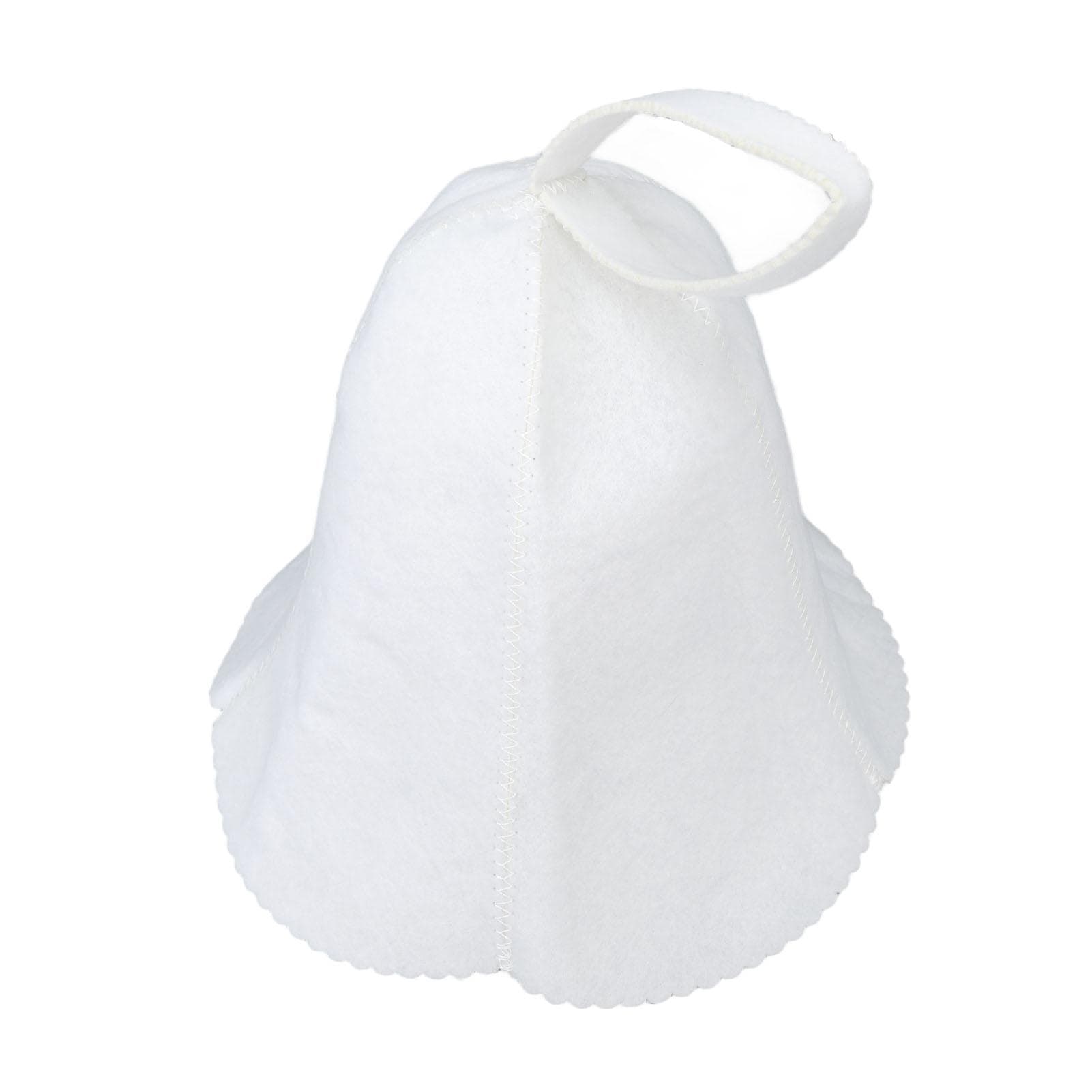 Sauna Hat Felt Water Absorbent Comfortable Shower Bath Felt Hat Universal for Men Women White white