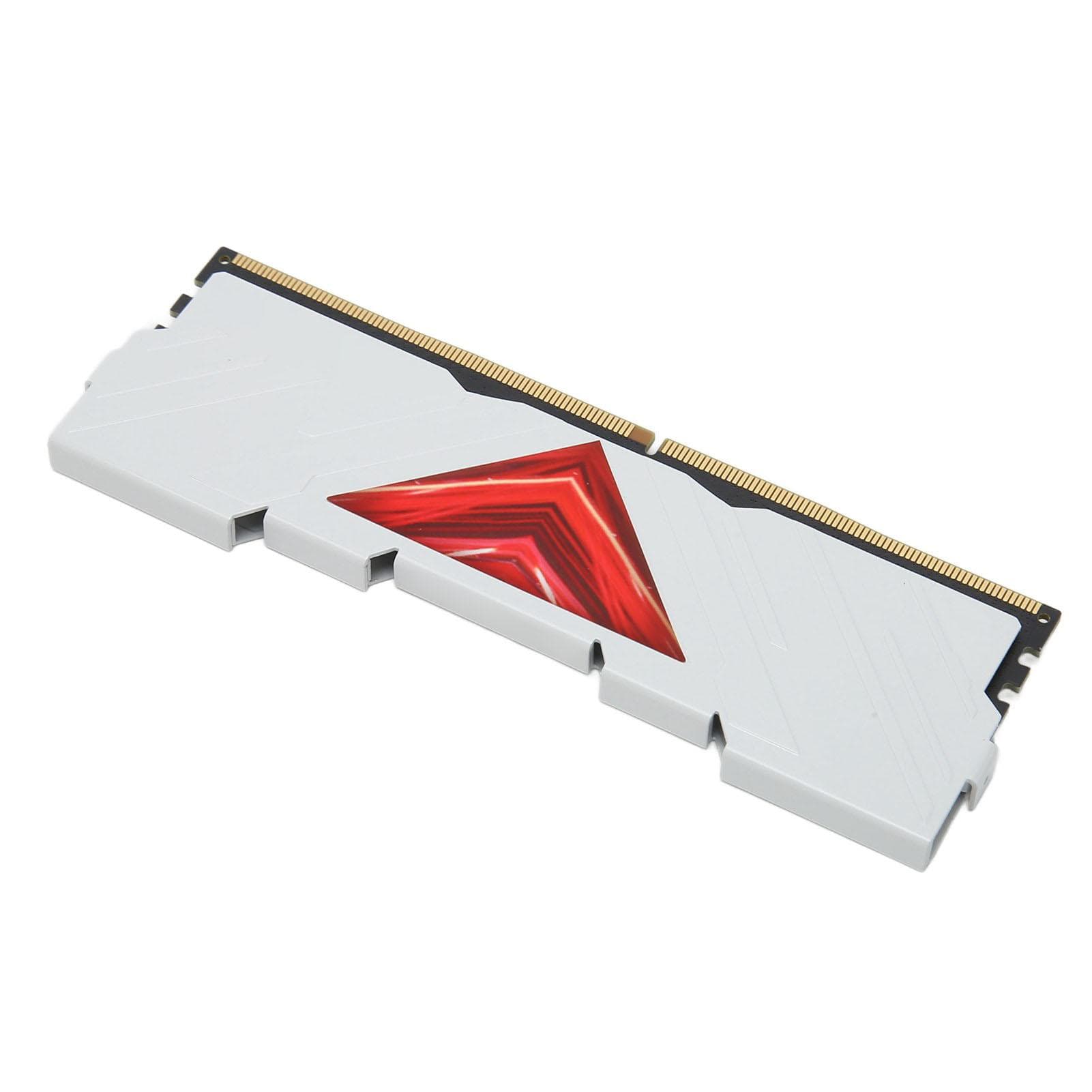 2pcs DDR4 RAM 8GB 3600MHz PC4 28800U Metal 1.35V Heat Dissipation Desktop Memory Module for Office white