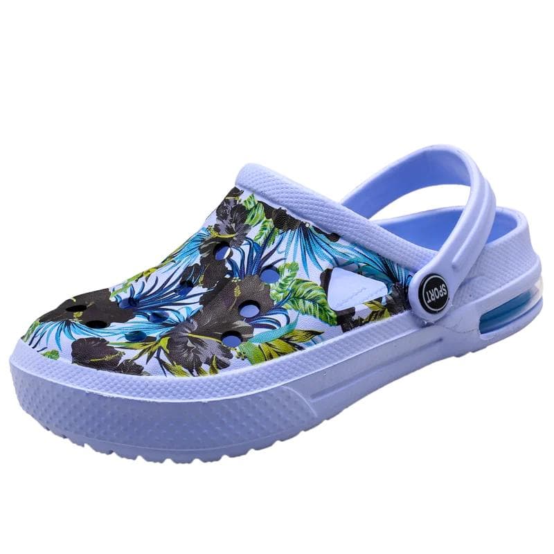 Summer Graffiti Clog Sandals for Men and Women Air Cushion Sandals Camouflage Slippers Couple's Garden Shoes Men's Casual Shoes 41