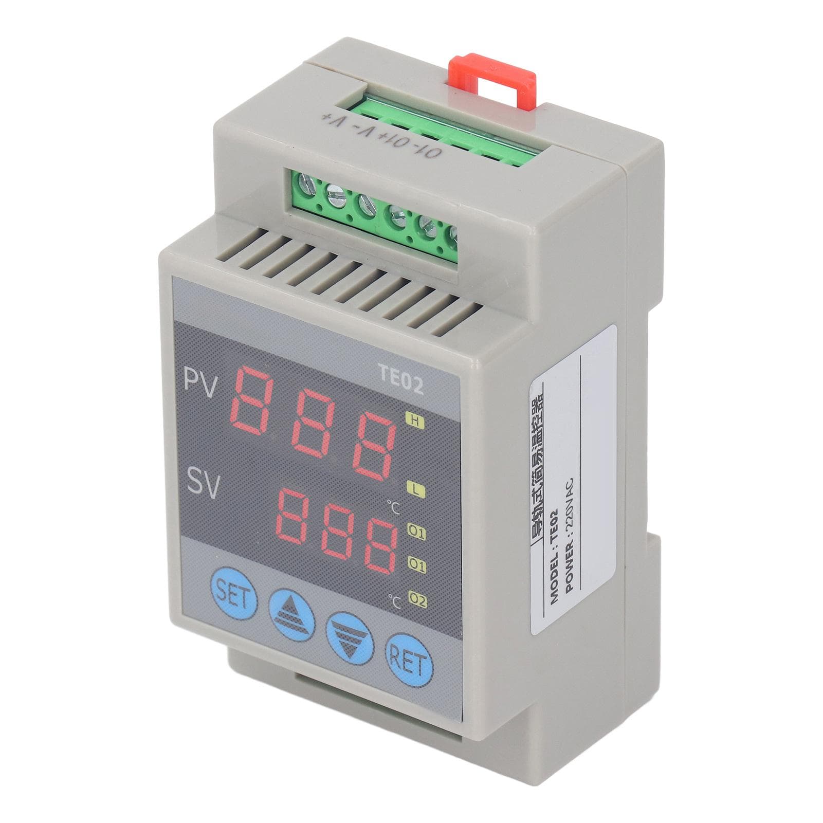 220VAC DIN Rail Micro Temperature Controller High Accuracy ?50 celsius to 120 celsius Digital Display Thermostat
