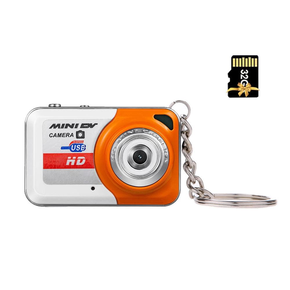 Andoer X6 Portable Ultra Mini High Denifition Digital Camera Mini DV with 32 GB Memory Card orange