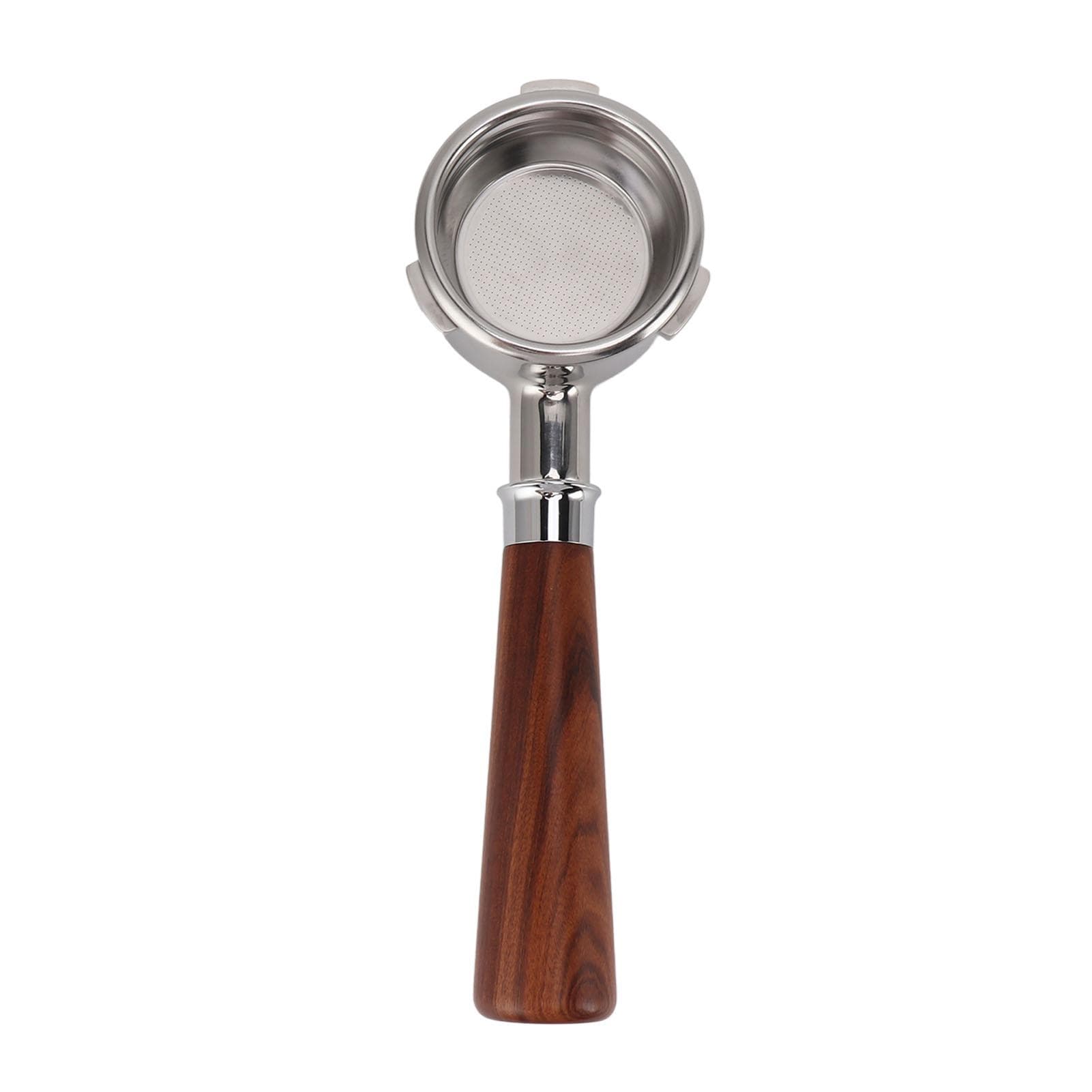 58mm Bottomless Portafilter 3 Ears Stainless Steel Coffee Portafilter Solid Wood Handle for Type A1 Red Acid Branch