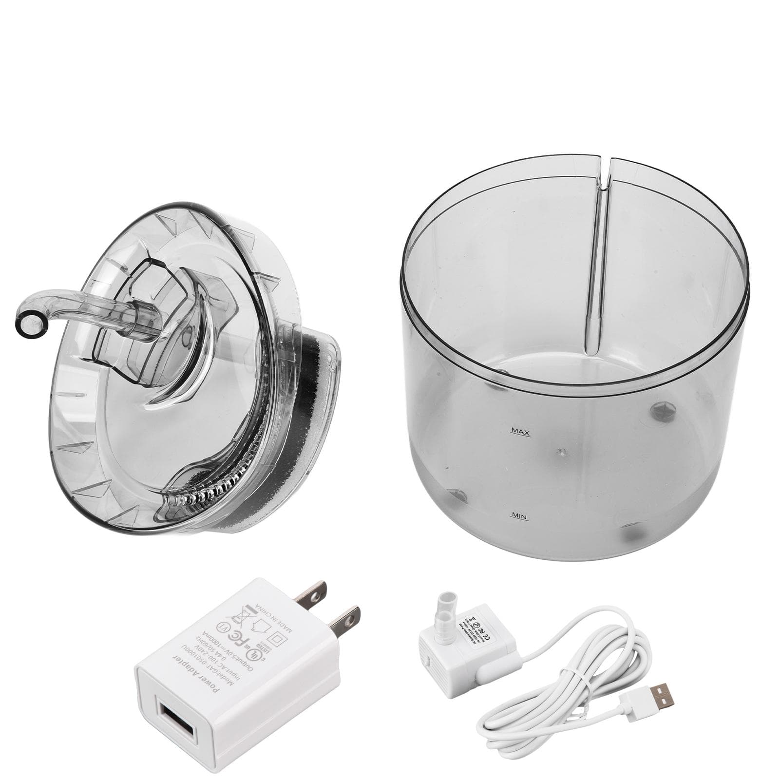 Pet Water Fountain 61oz/1.8L Automatic Silent Cat Drinking Water Dispenser with 2 Working Modes
