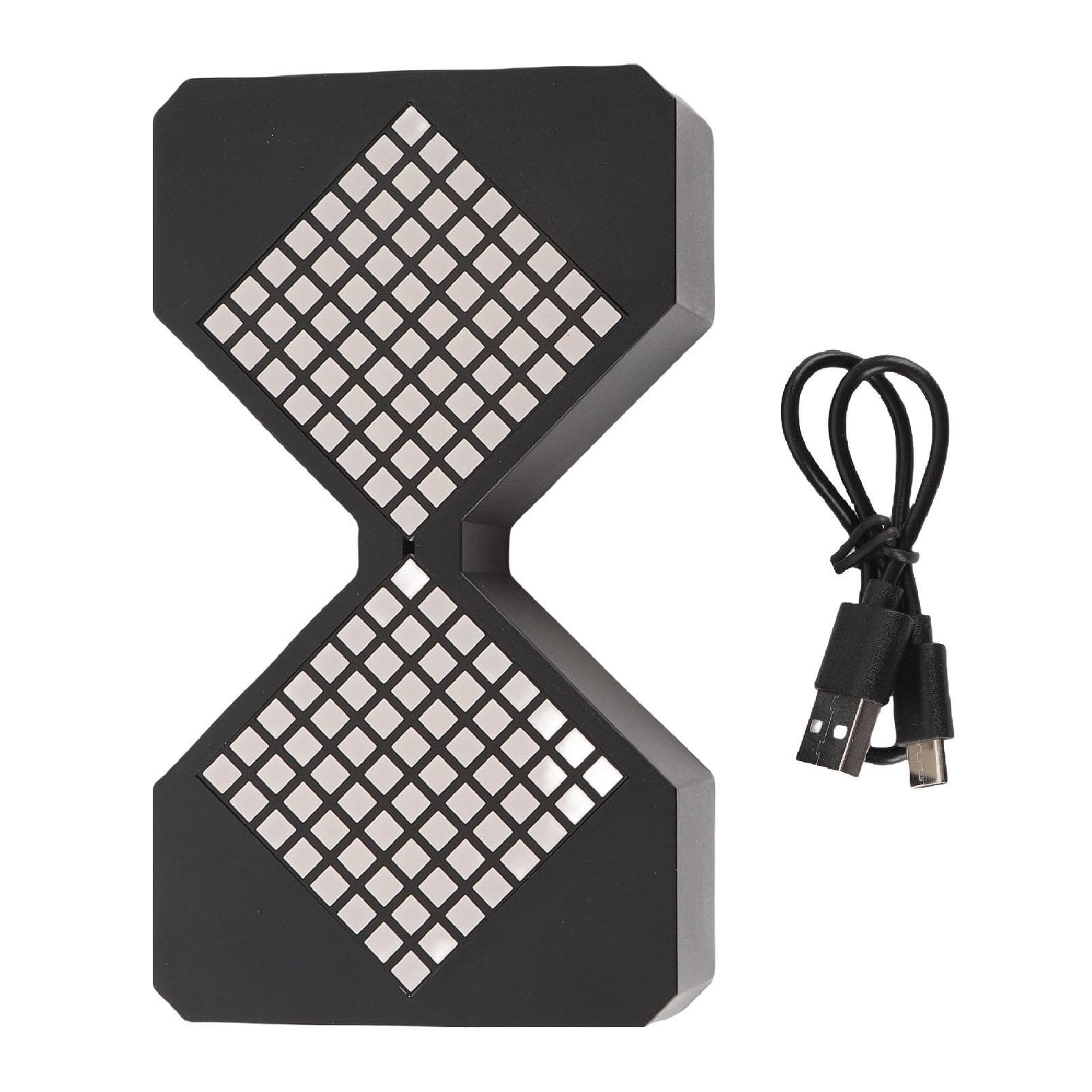 Electronic Hourglass Timer Multi Functional Decorative Electronic Hourglass Ambient Light for Daily black
