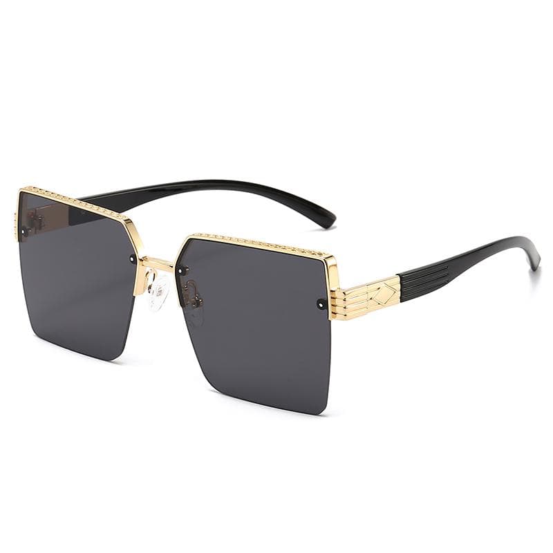 New Fashionable Sunglasses Large Box Glasses Half Frame UV Protection Stylish 1205
