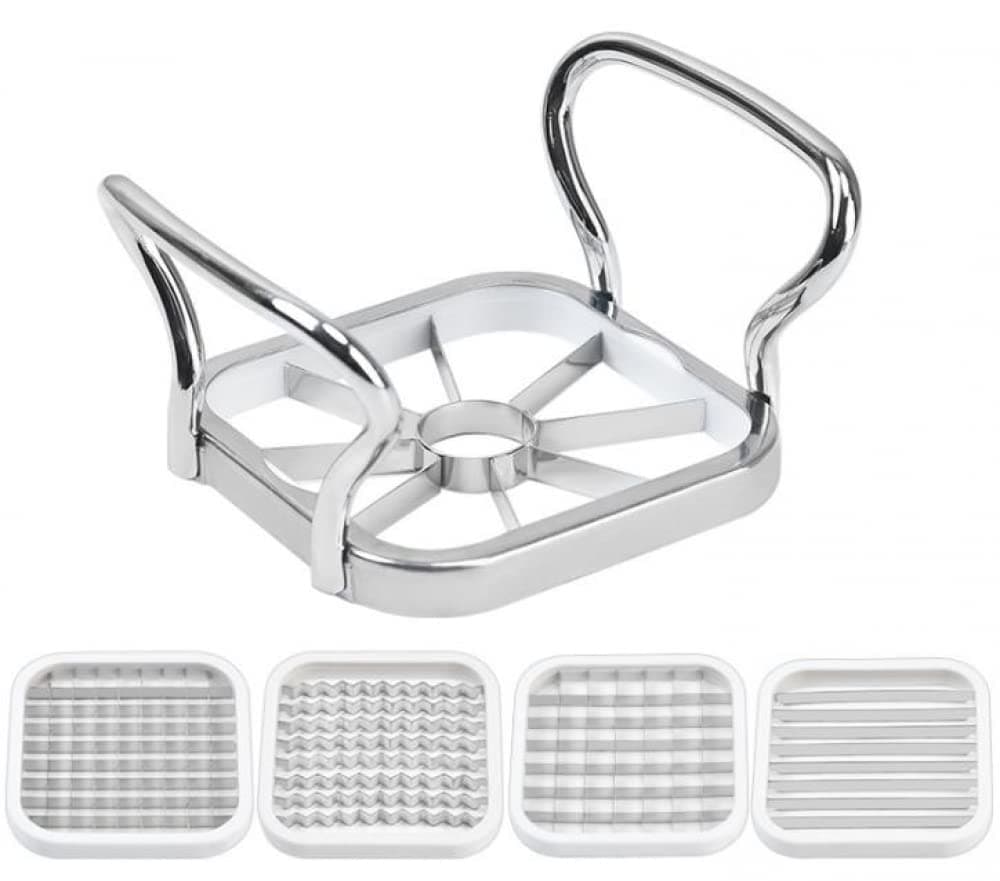 XD Designs Multifunctional Vegetable Chopper Stainless French Fry Potato Vegetable Vegetable Manual Potato Shredder Cutter, Steel, Cutter, Slicer,