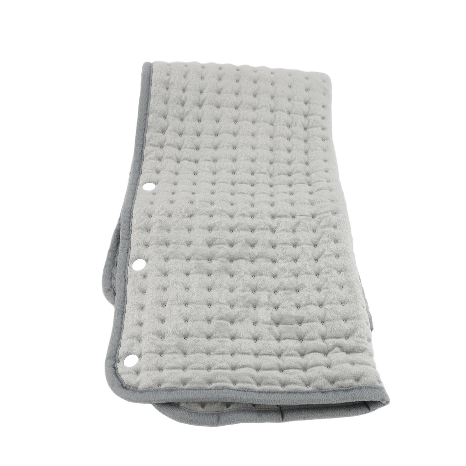 Heating Pad for Back Soreness Relief Foot Warmer Snap Buttons Auto Shut Off 3 Timer 10 Heat Levels UK Plug