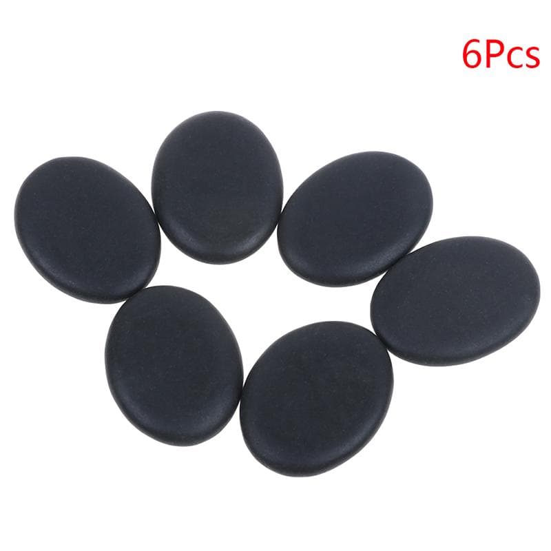 2/6/8/10PCS Beauty Stone Massage Lava Natural Stone Body Pain Relief 6Pcs
