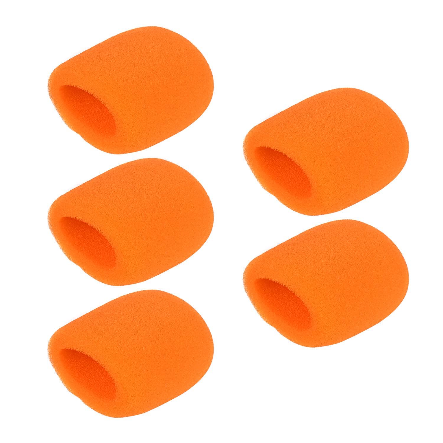 5pcs Handheld Microphone Windscreens Mic Foam Covers Compatible with orange