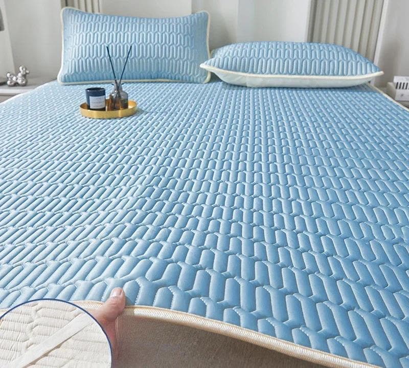 2pcs/3pcs Latex Summer Mat Kit Cooling Feel Bed Pad and Pillowcase Cold Sleeping Bed Mat for Summer Breathable Folding Cool Mat 3pcs 150x200cm