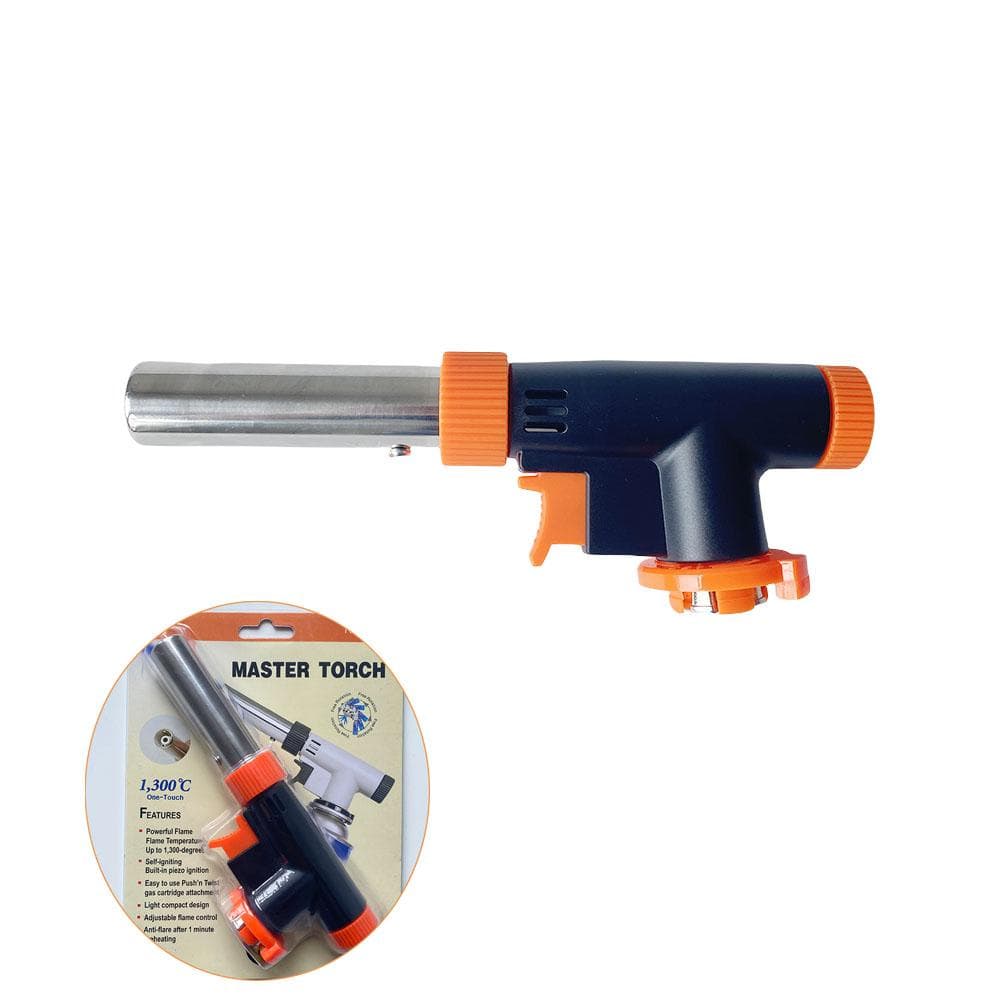 Adjustable Flame Butane Torch Kitchen Jet Blow Torch AutoIgnition Gas Welding Burner Welding Flame Gun for BBQ Camping Cooking