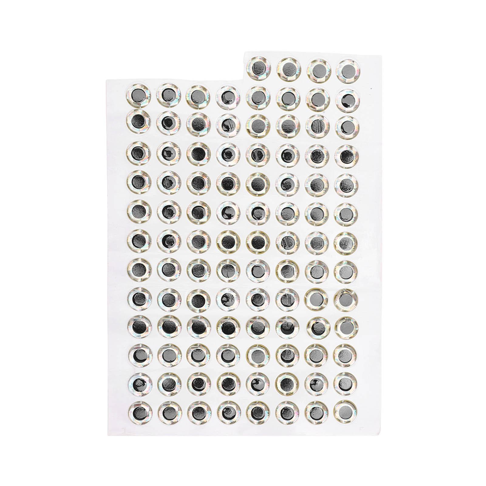 100pcs 10mm Artificial Fishing Eyes Fish Eyes Sticker Fishing Accessories Tackle Fishing Lure