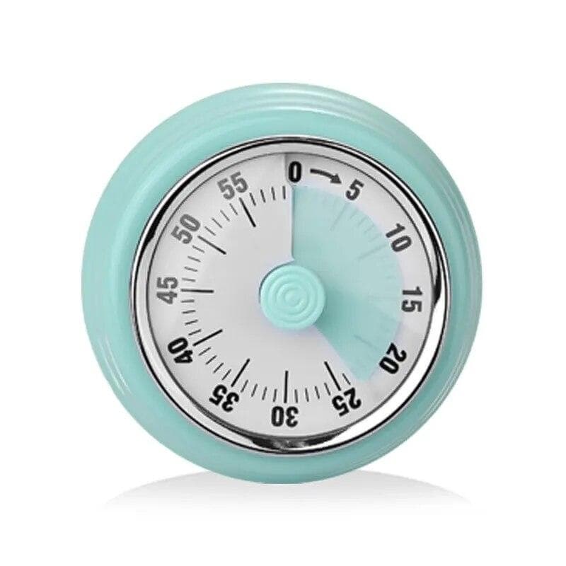 Magnetic Kitchen Timer Mechanical Countdown Time Reminder Alarm Clock Cooking Baking Shower Study Timer Stopwatch Kitchen Tool green