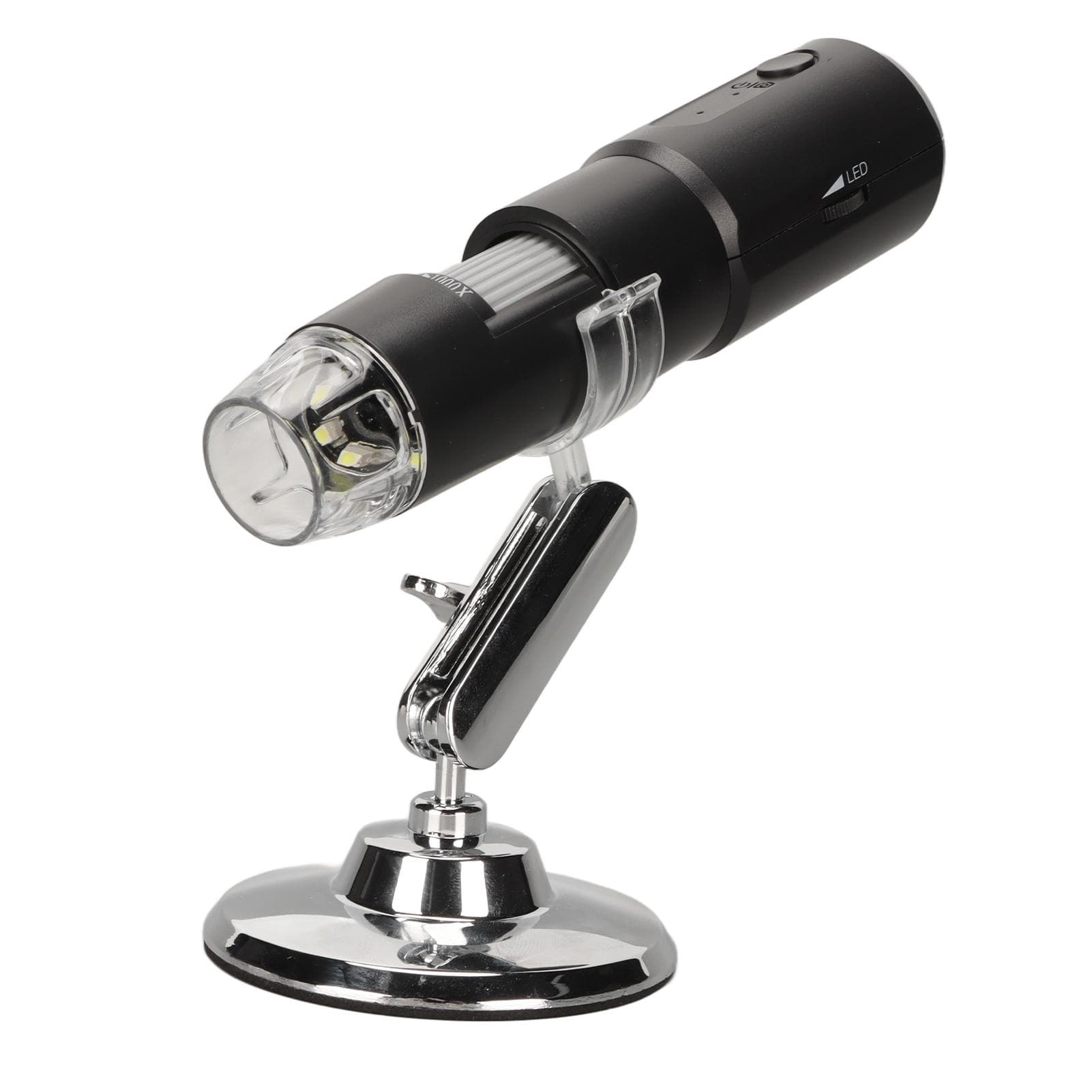 Handheld USB Microscopes 50X‑1000X Mini WiFi USB Black Wireless Digital Microscope with 8 LED