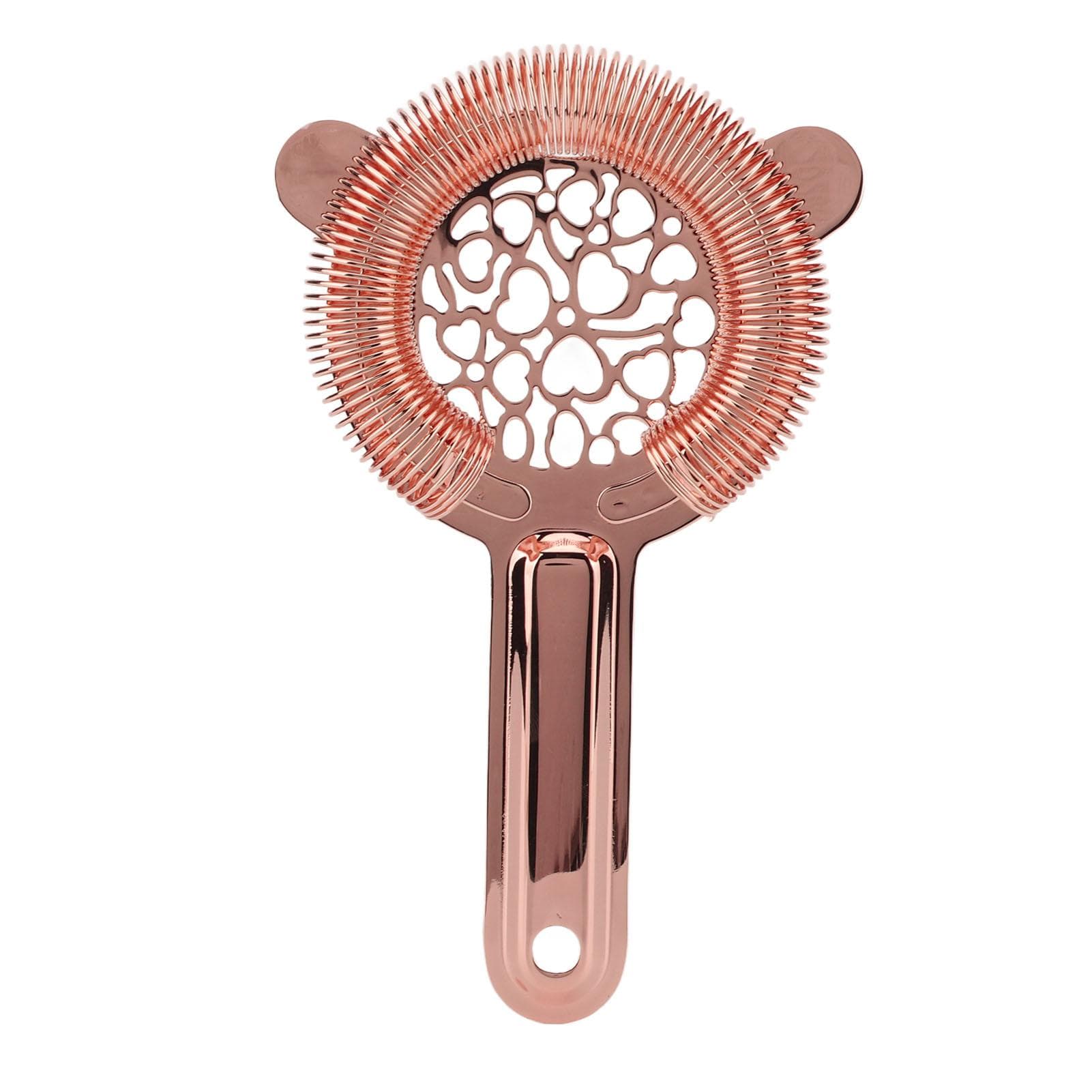 Cocktail Strainer Stainless Steel Gorgeous Glossy Bartending Ice Strainer for Bar Bartender Luxury rose gold