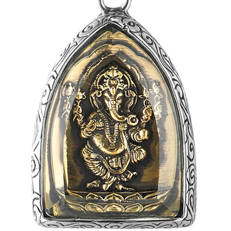 Elephant Buddha Pendant Titanium Steel High Hardness Exquisite Texture Ganesha Pendant for Men Women