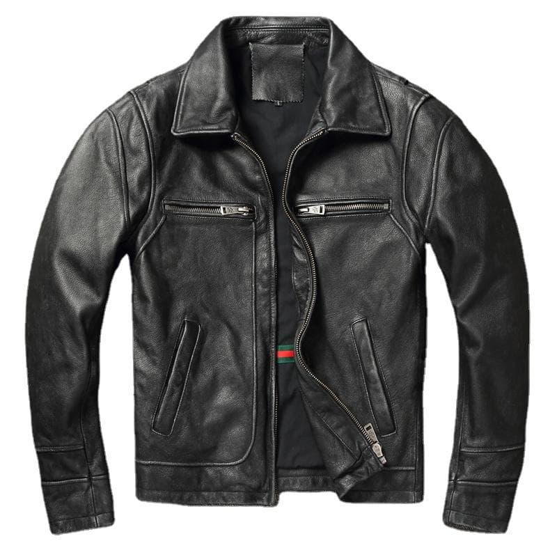 Men Cowhide Coat Vintage Men Leather Jacket Genuine Leather Clothes Men 'S Winter Jacket Motorcycle Biker Jackets XXXXL