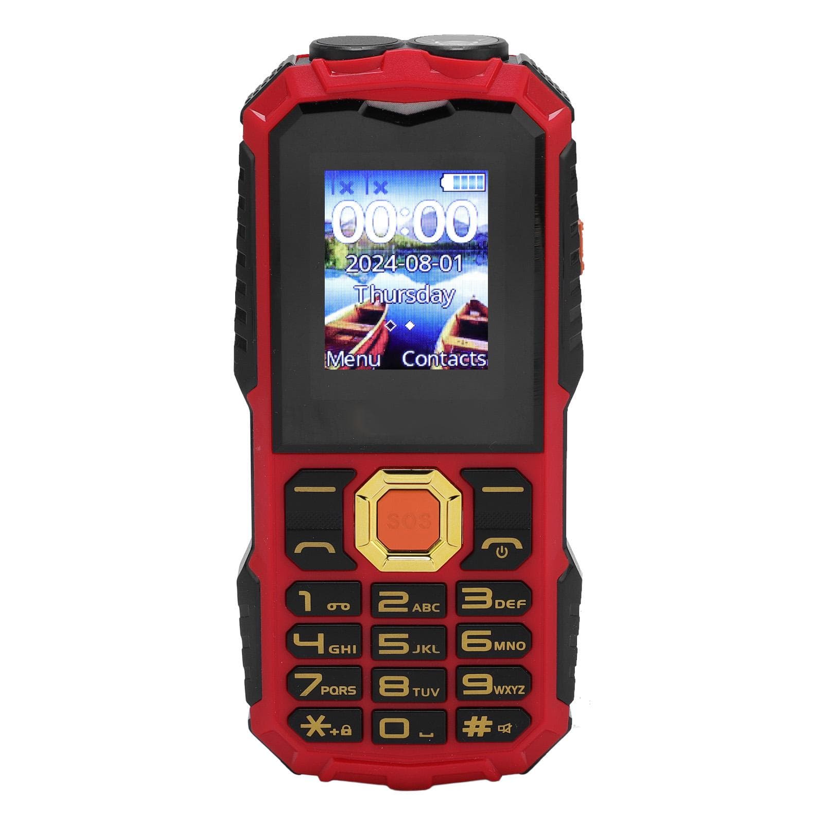 4G Elderly Phone 1.8 Inch HD Screen Dual Card Dual Standby 32MB and 32MB Memory Mobile Phone Black red