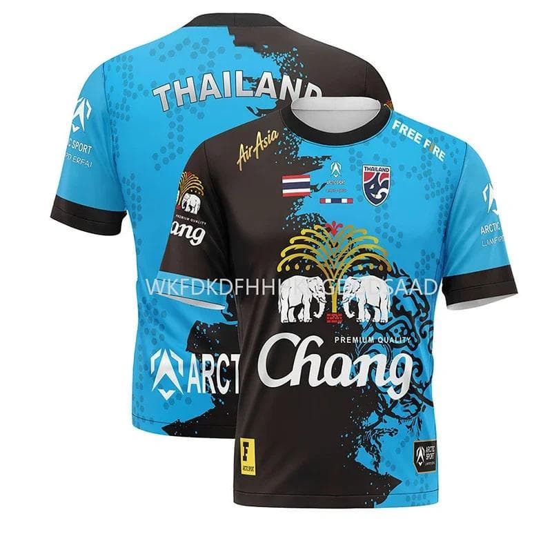 Hot Thailand Changze Unisex T-shirt 3D Printing Quick Drying Casual O Collar Short-sleeved Men's Plus-size Outdoor Sports Top M black