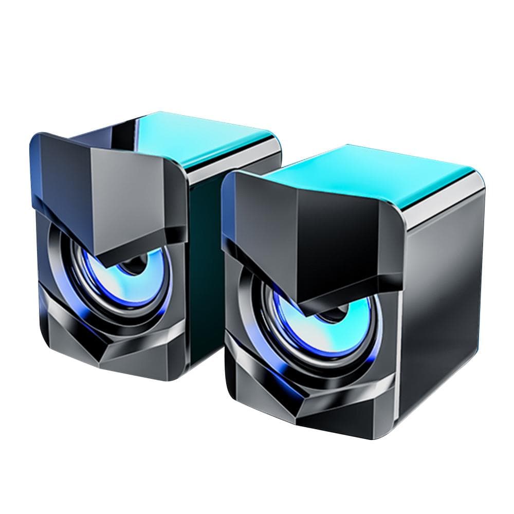 SADA D-158 Mini Desktop Computer Speaker Super Bass Subwoofer 3.5mm Wired Music Player Soundbox USB black