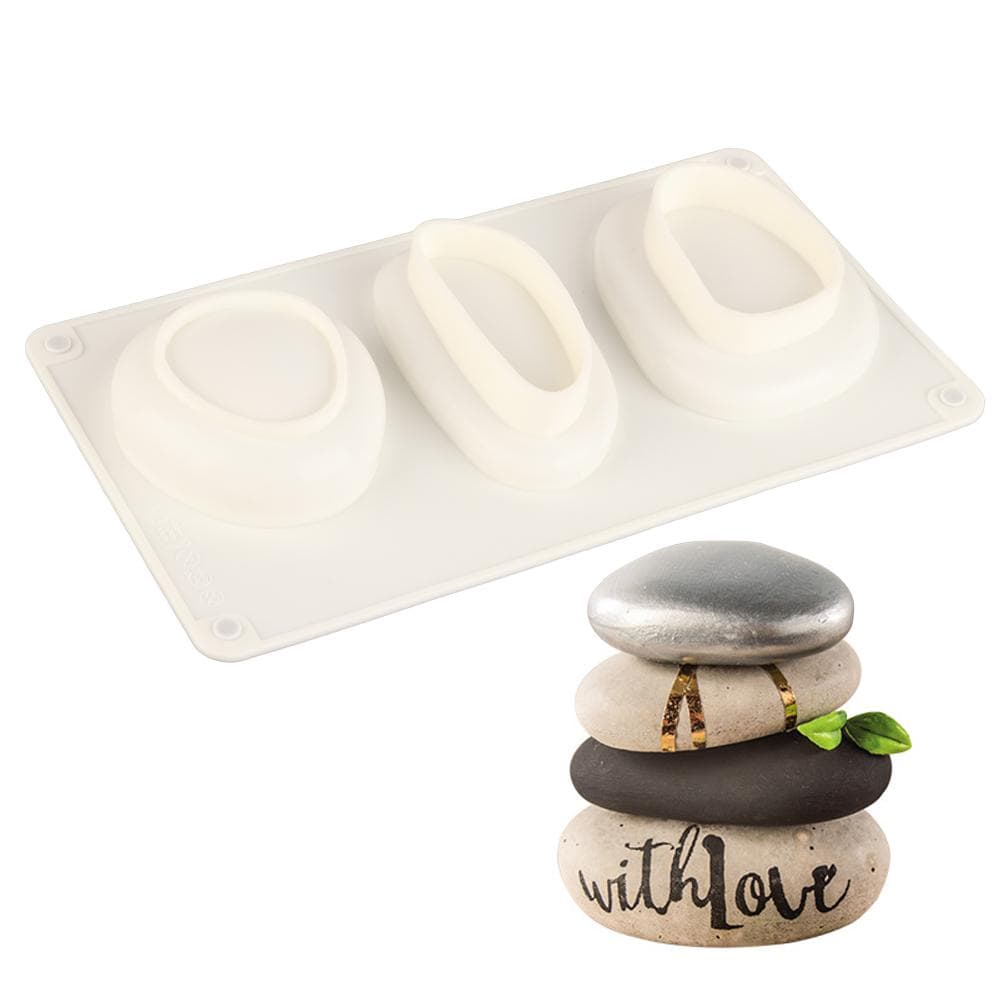 Cobblestone Shaped Cake Mold 3D Pebbled Pastry Mold Silicone Baking Mold