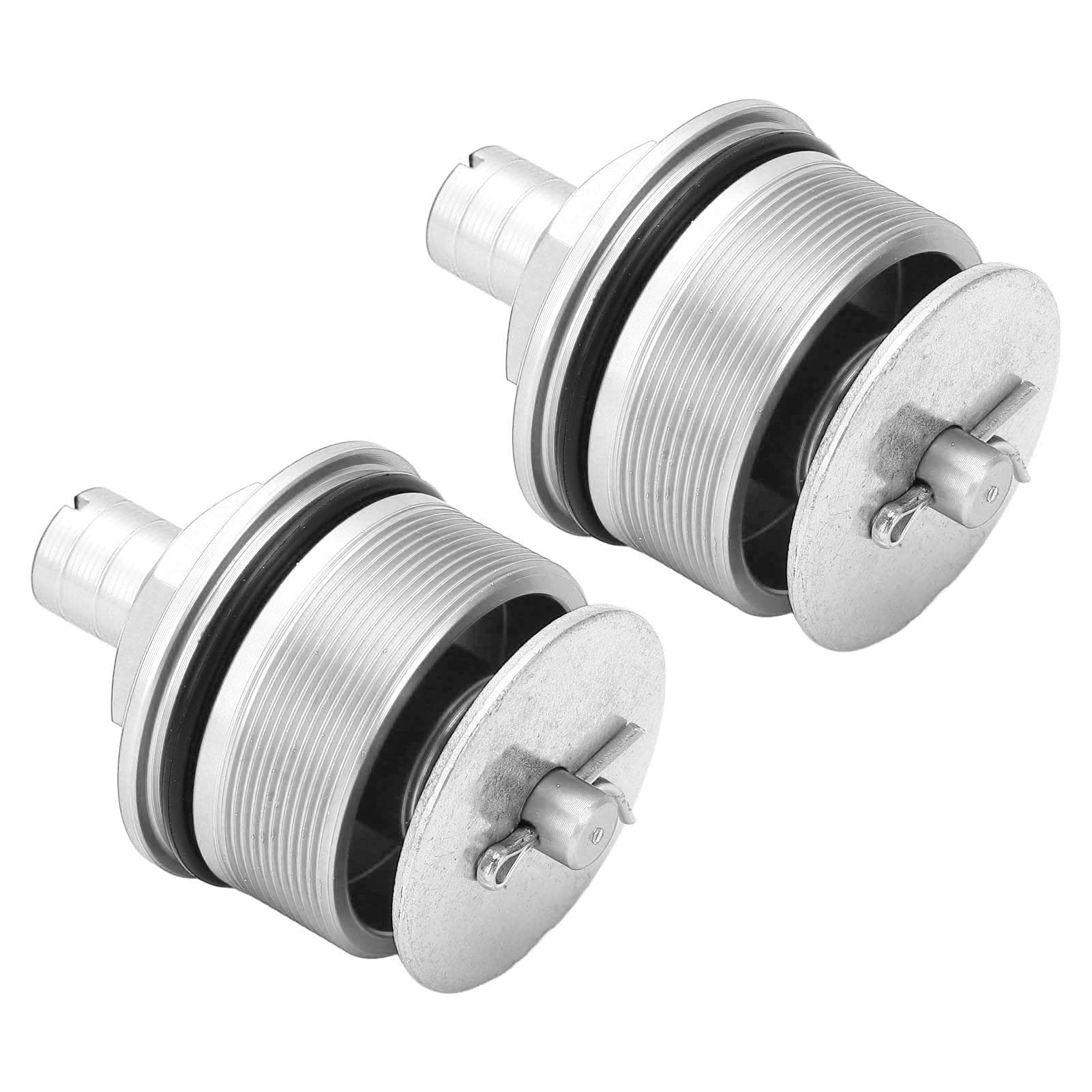 2 Pcs Preload Fork Cap Metal Front Shock Absorber Adjusters Tube Bolts Covers Cap for CB400 Red silver