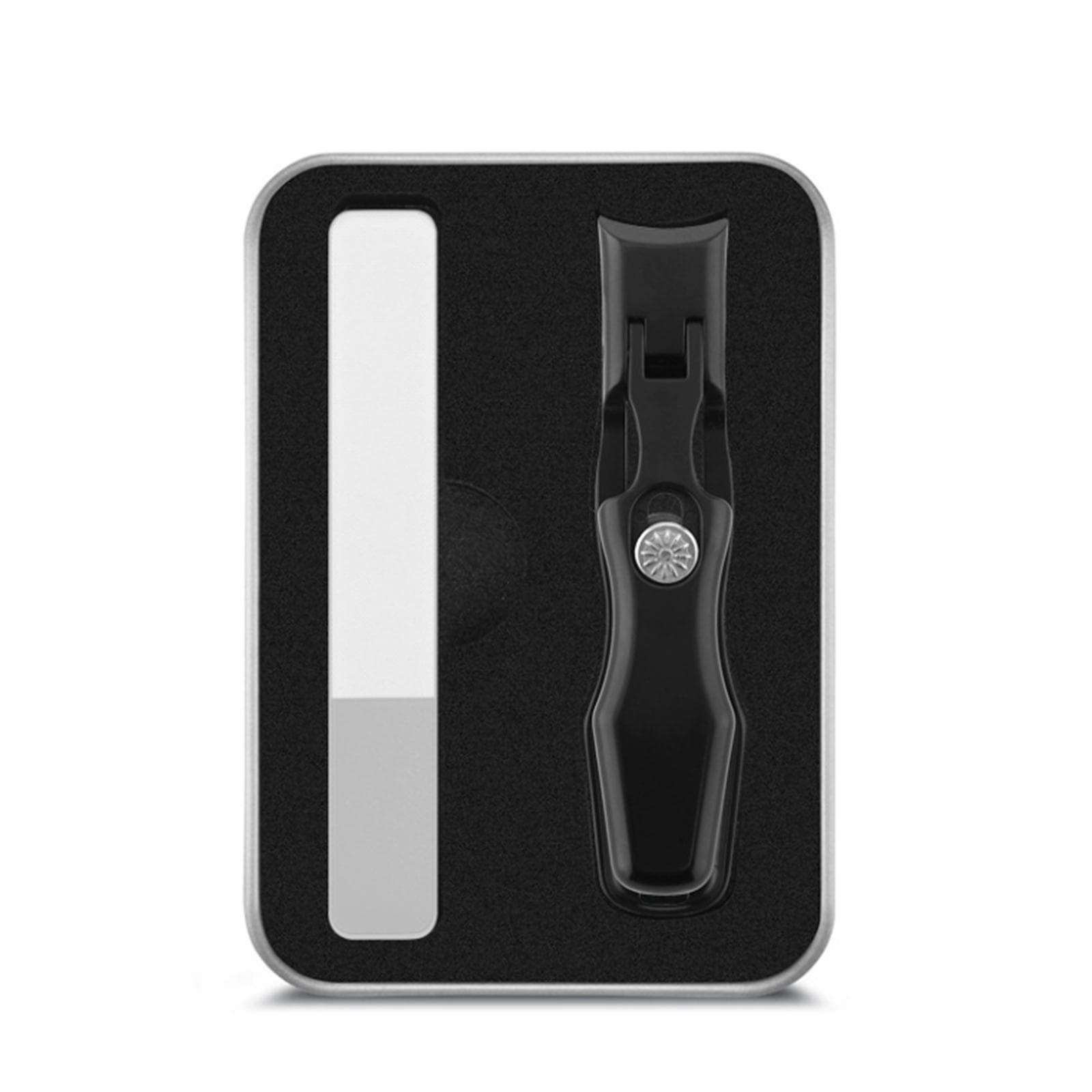 Nail Clipper Fingernail Toenail Clippers for Thick Nails with Catcher Thick Nails Stainless Steel 2pcs black