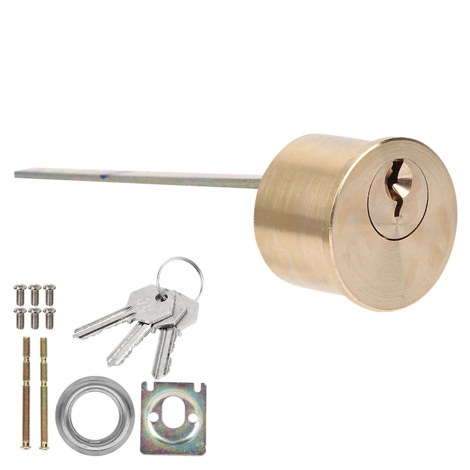 Copper Security Lock Round Anti Theft Interior Door Mechanical Lock Cylinder for Iron Wooden Safety