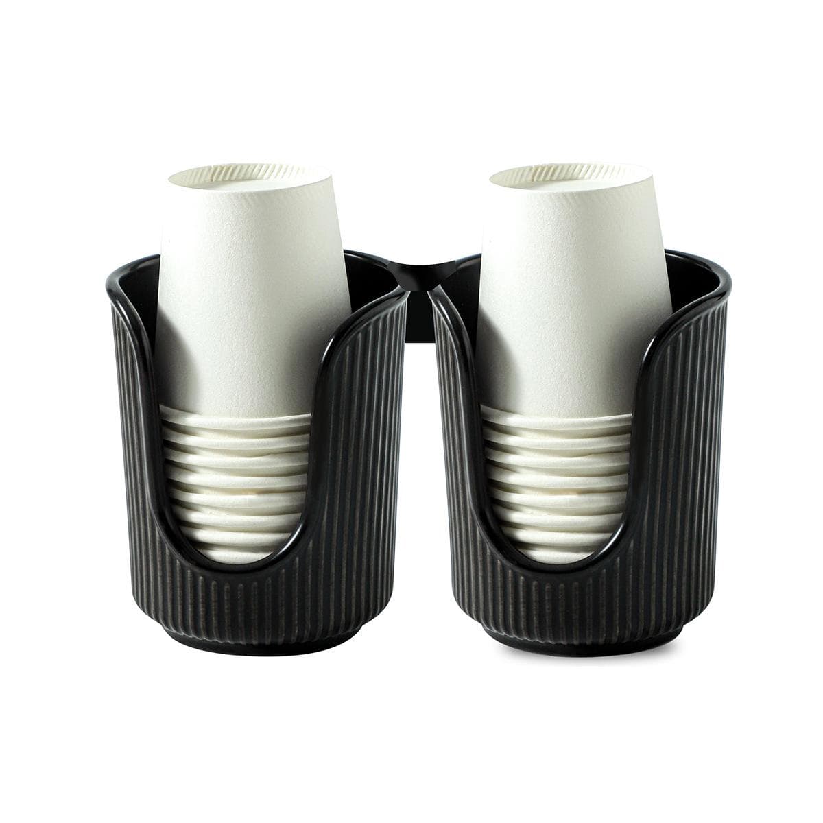 Disposable Paper Cup Holder Luxury Simple Space Save Plastic Multi-functional Desktop Cup Sorting Storage Rack Home Organizer black