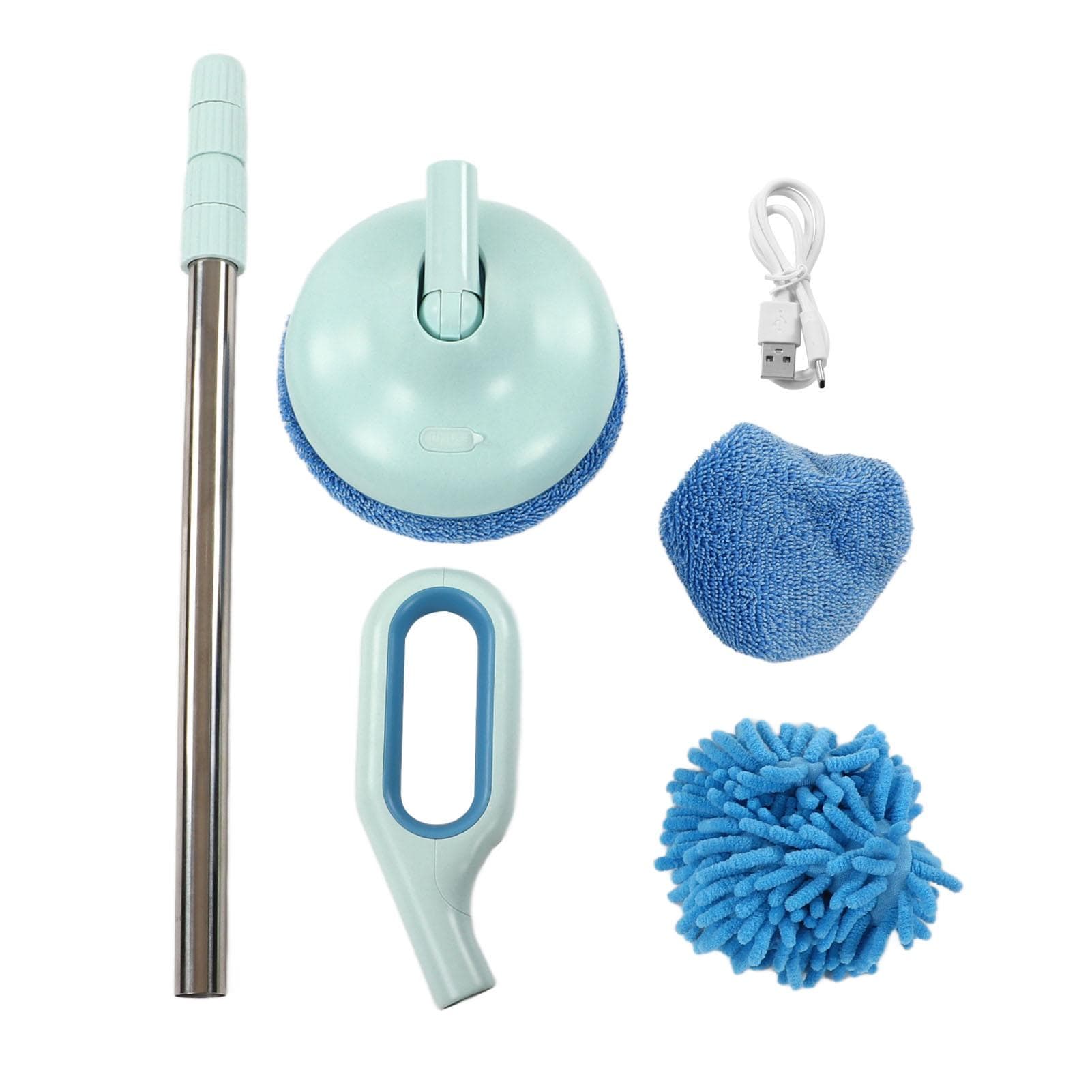 Cordless Electric Spin Scrubber 8.5W 5V 2A USB Charging Waterproof Retractable Electric Window blue