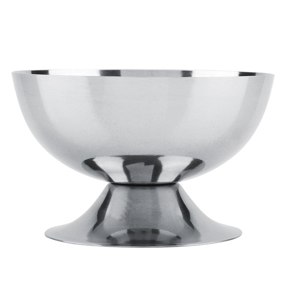 Stainless Steel Ice Cream Cups Serving Dessert Dish Bowls for Salad Fruit Pudding(Short)