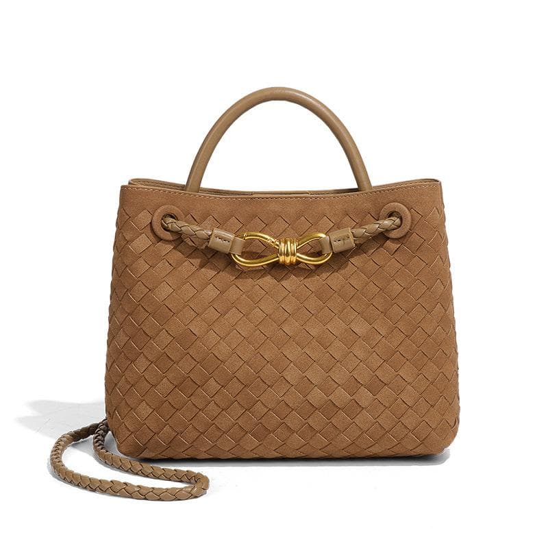 Suede Woven Handbag, Versatile for Commuting, Single-shoulder Crossbody Women's Bag, Trendy and Casual Tote Bag with Texture