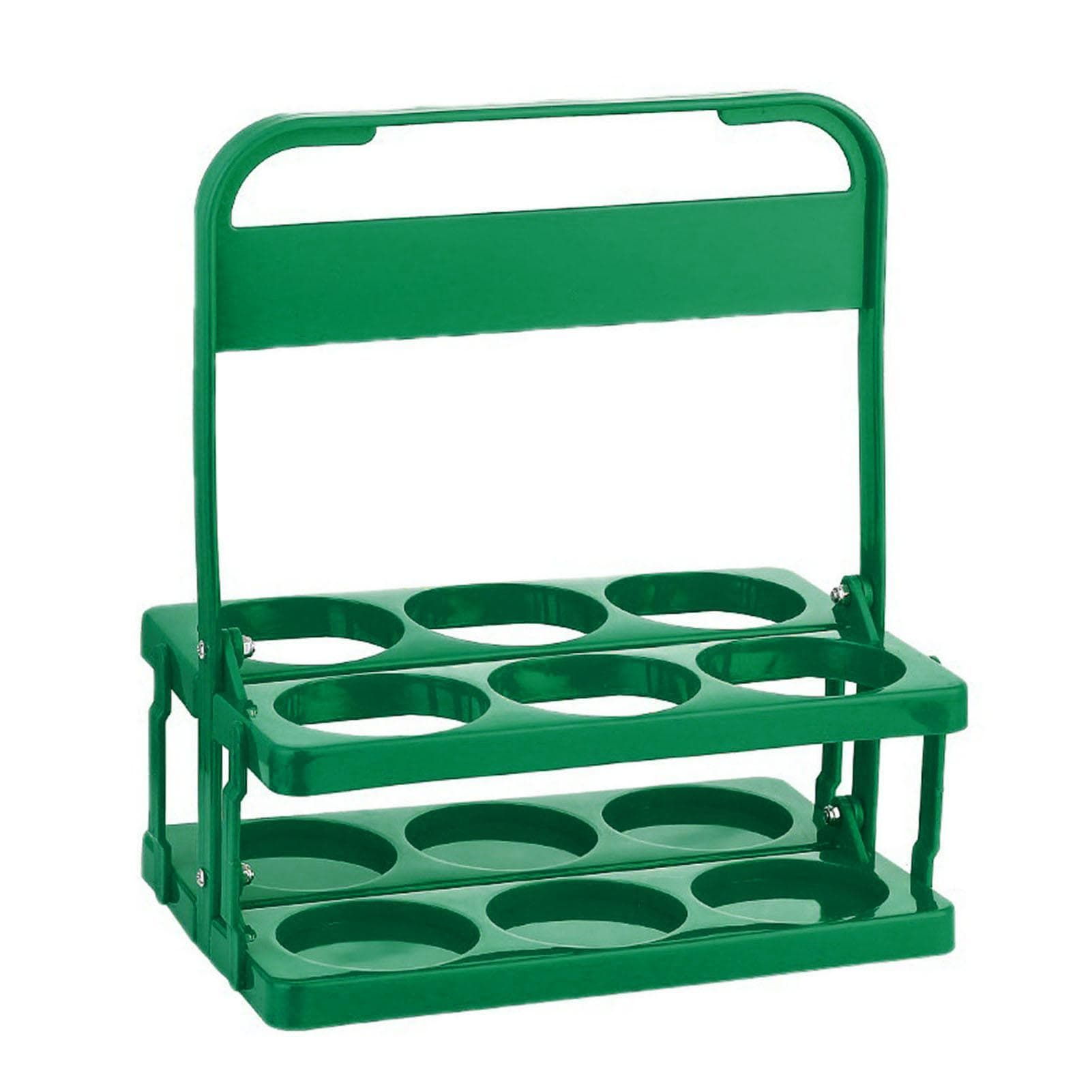 Beer Bottle Caddy Bucket Holder Plastic Foldable Multifunctional Portable Beer Bottle Carrier Green green