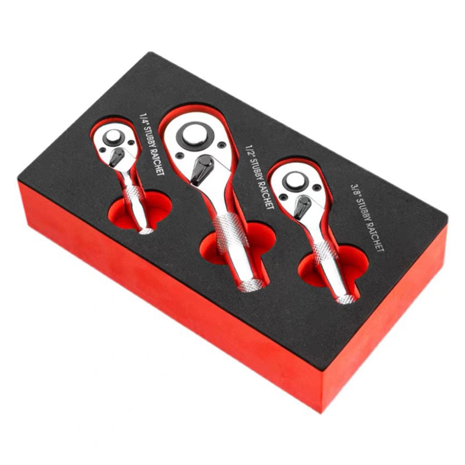 12 38 14 Inch Drive Stubby Ratchet Flex Head Ratchet Set Mini Stubby Ratchet Wrench Set 72 Tooth 3 Pcs
