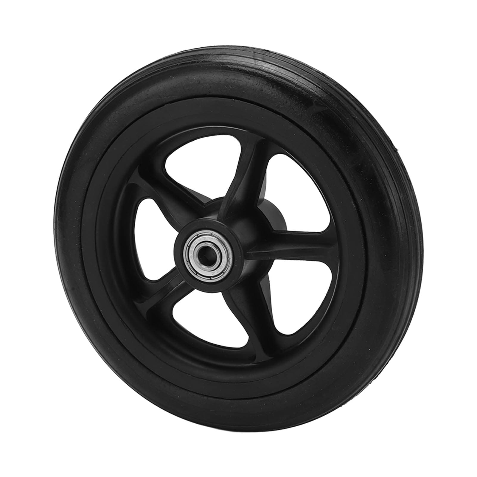 Wheelchair Wheel 163mm PU Low Noise Walker Caster Replacement Part for Rollator Trolley