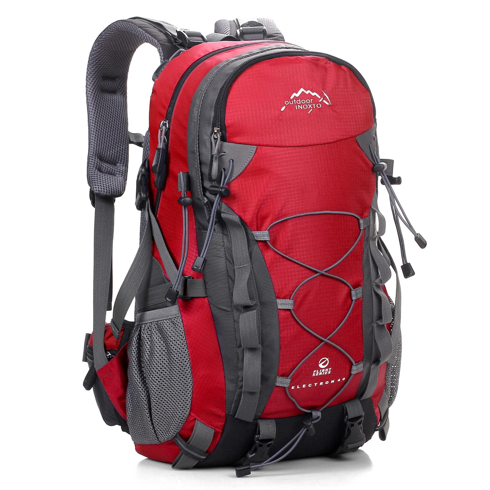 40L Men Women Trekking Backpack Mountaineering Bag Outdoor Travel Tent Backpack for Camping Hiking red