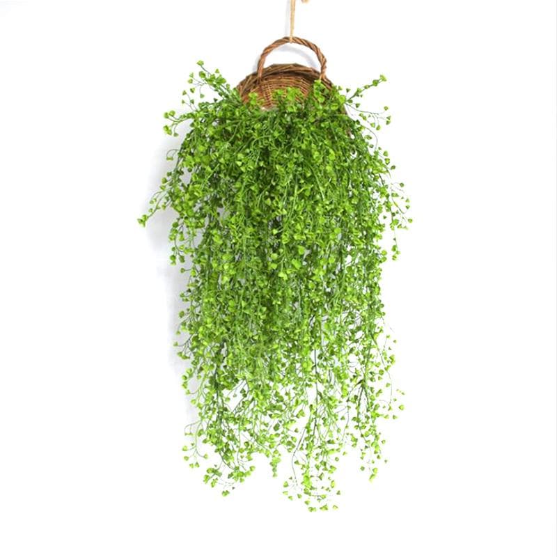 Fake Artificial Vines Flower Wall Hanging Faux Rattan Plant Flower Home Decor green