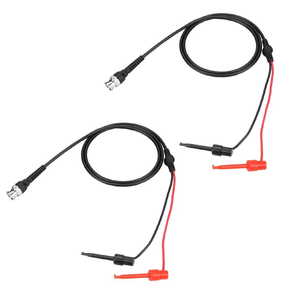 2Pcs BNC to Dual Testing Hook Probe Oscilloscope Machine Test Coaxial Cables