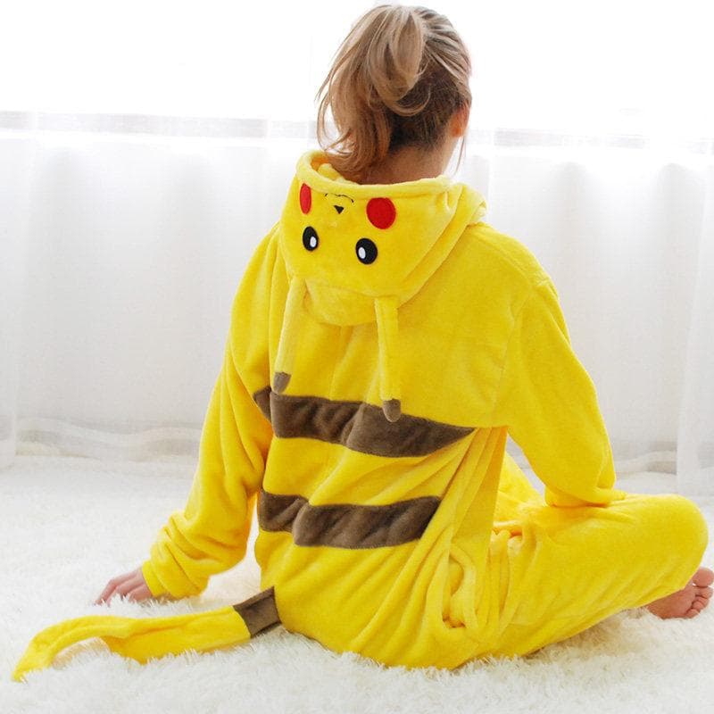 Cute Long Sleeve Pajamas Sleepwear Cartoon Cosplay Costume Adult Unisex Onesies For Hallowee S yellow