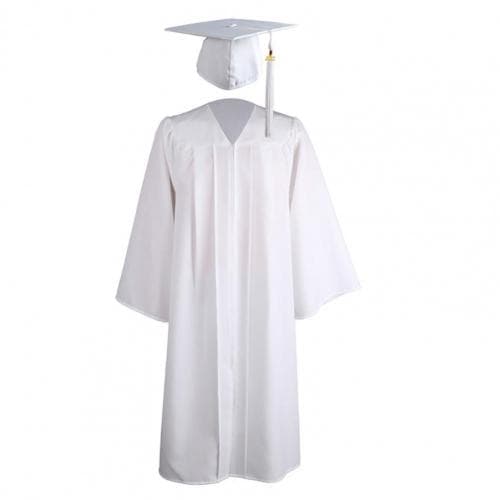 2021 Adult Graduation Gown Long Sleeve University Academic DresS Zip Closure Plus size Graduation Gown Robe Mortarboard-Cap M