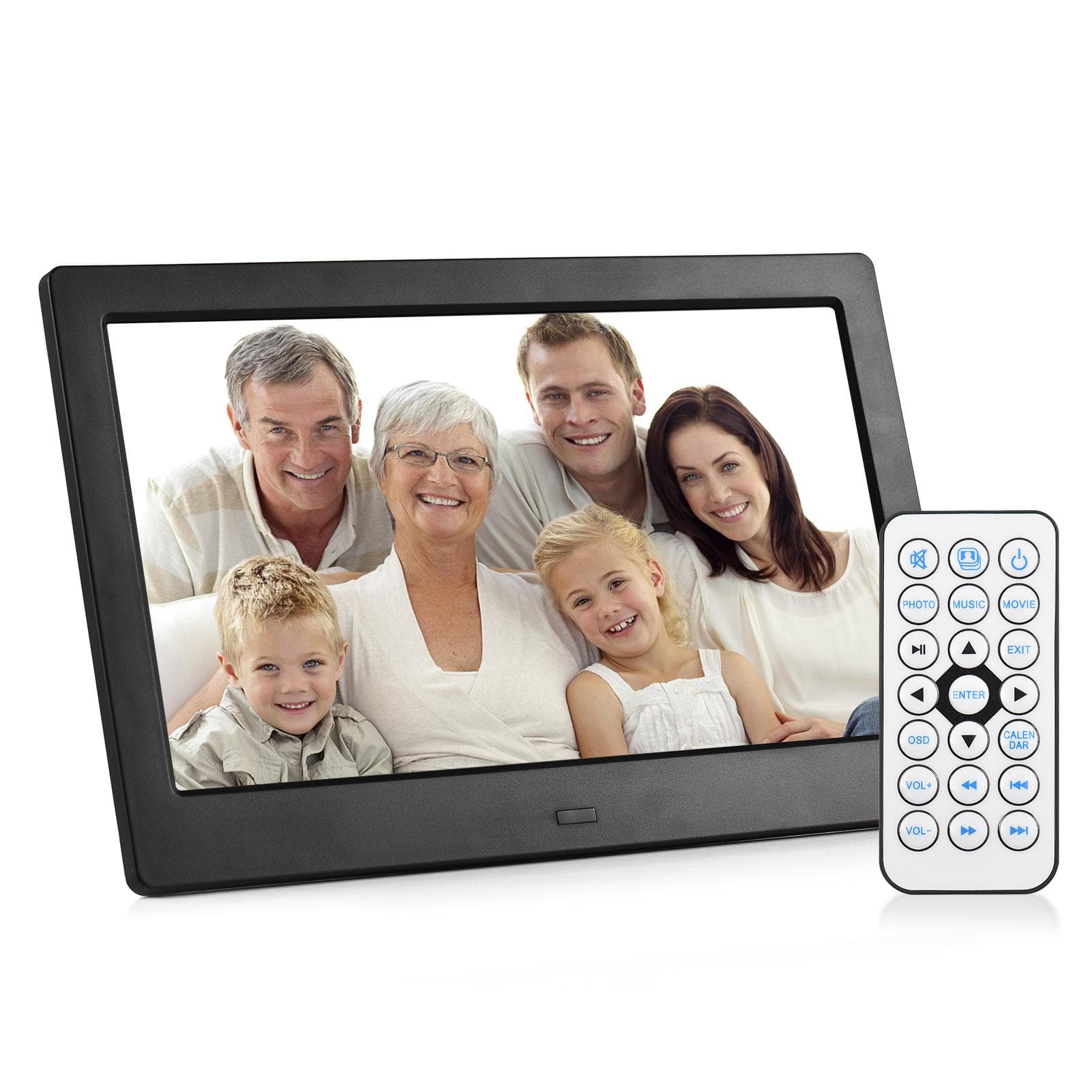 Andoer 10.1 Inch Digital Photo Frame Desktop Electronic Album IPS Screen Photo/ Video/ Music/ UK Plug