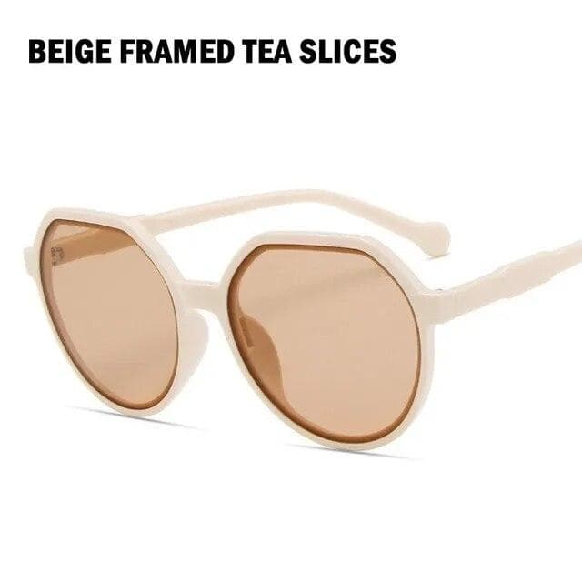 Fashion Style All-match Trend Sunglasses Personalized Round Frame Sunglasses Ins Trend Candy Color Big Frame Sunglasses